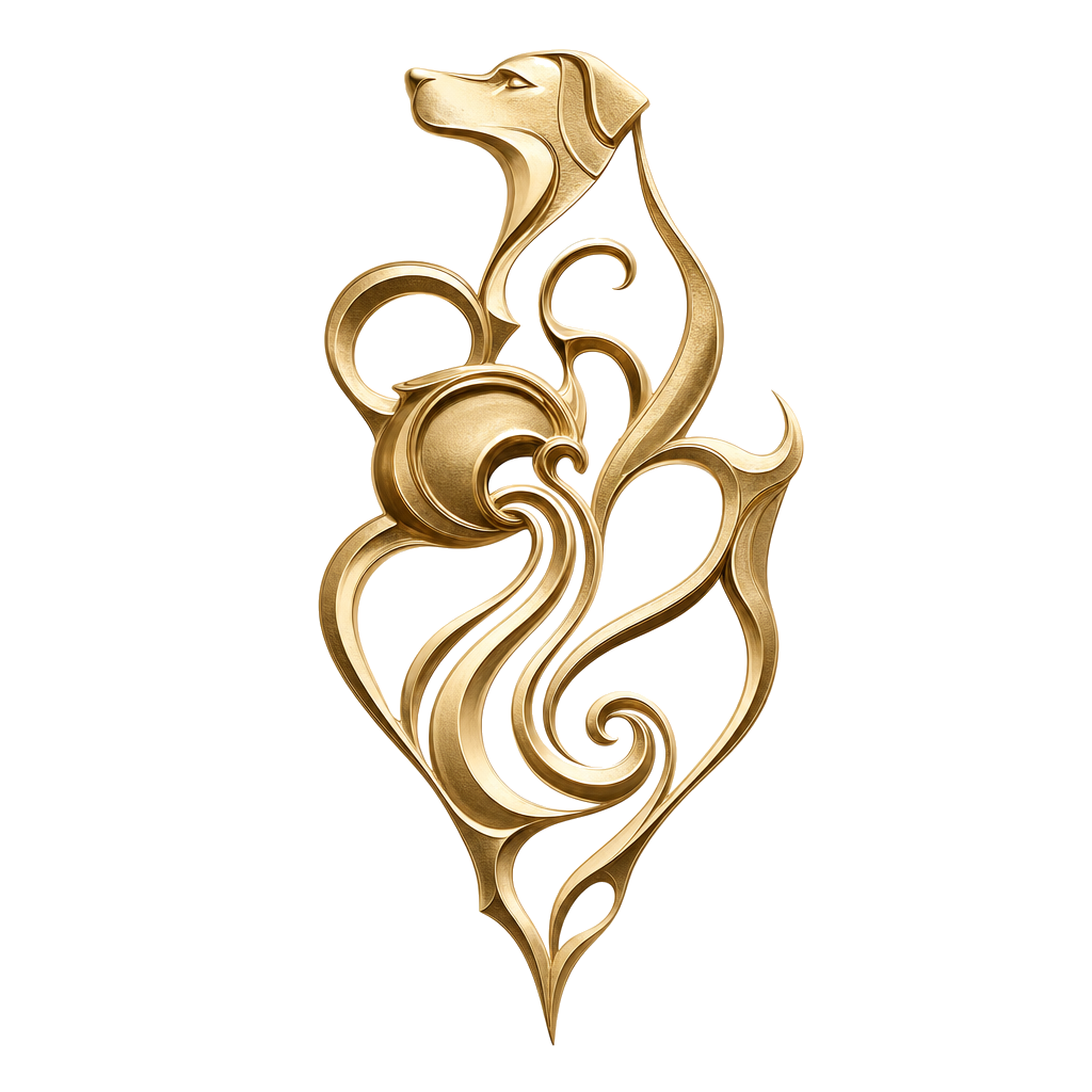 Aquarius Dog KinAstro symbol art