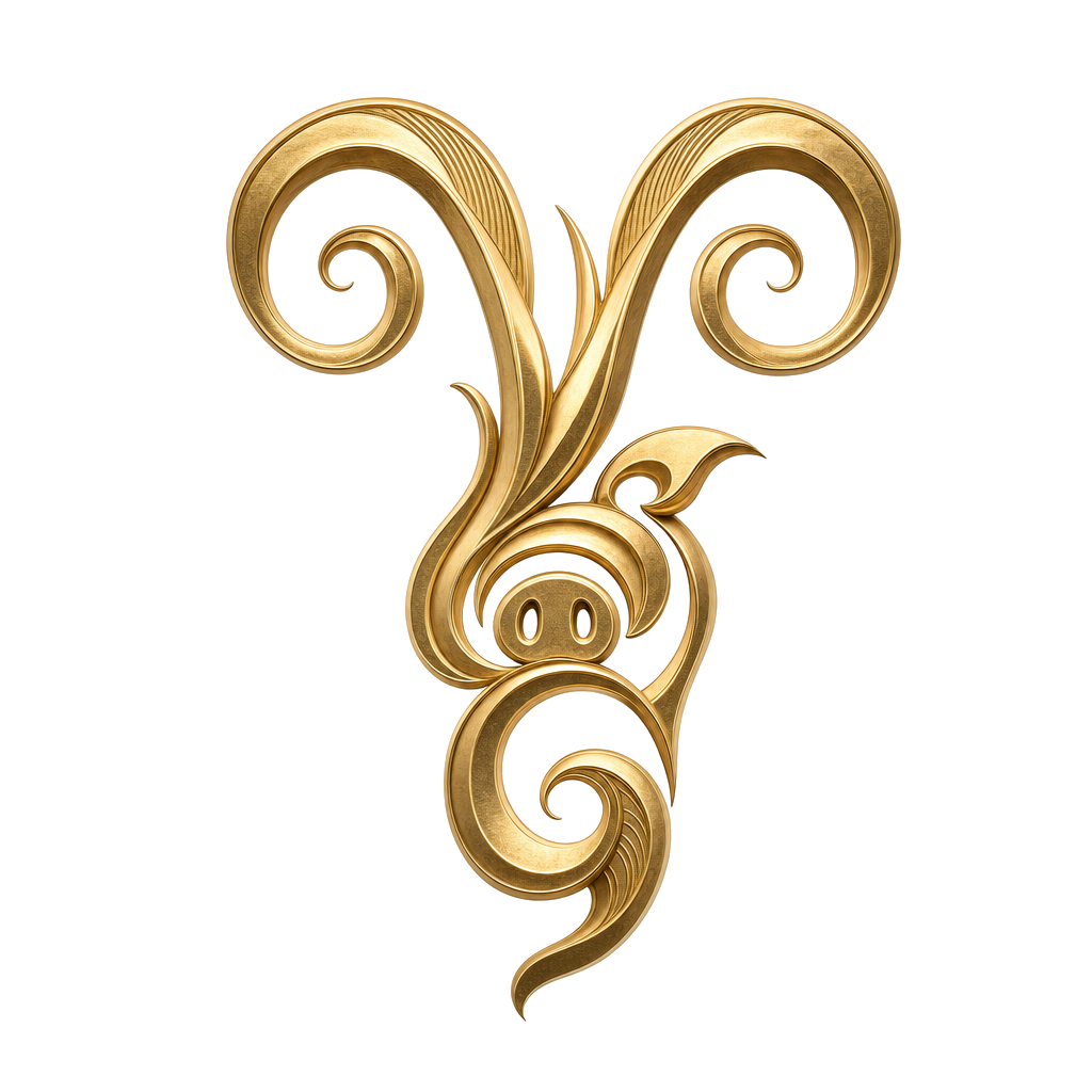Aries Pig KinAstro symbol art