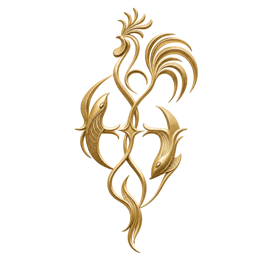 Pisces Rooster KinAstro symbol art