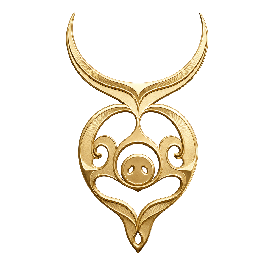 Taurus Pig KinAstro symbol art